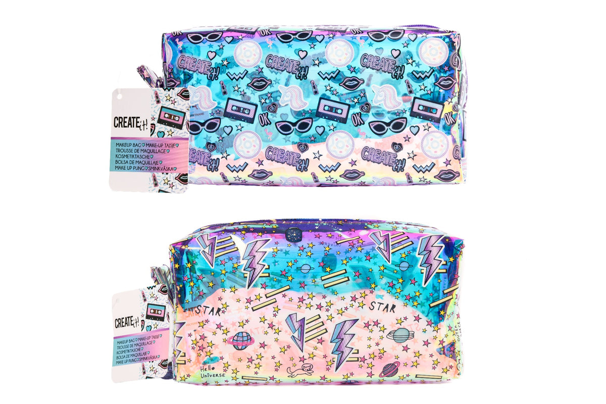 Create it flot Toilet taske galaxy og neon