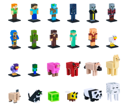 Minecraft 3D Figur 3-pak æske (Serie 2)