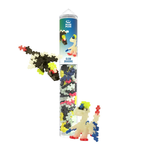 Plus-Plus Glow dragons 100 stk plus plus fra Plusplus