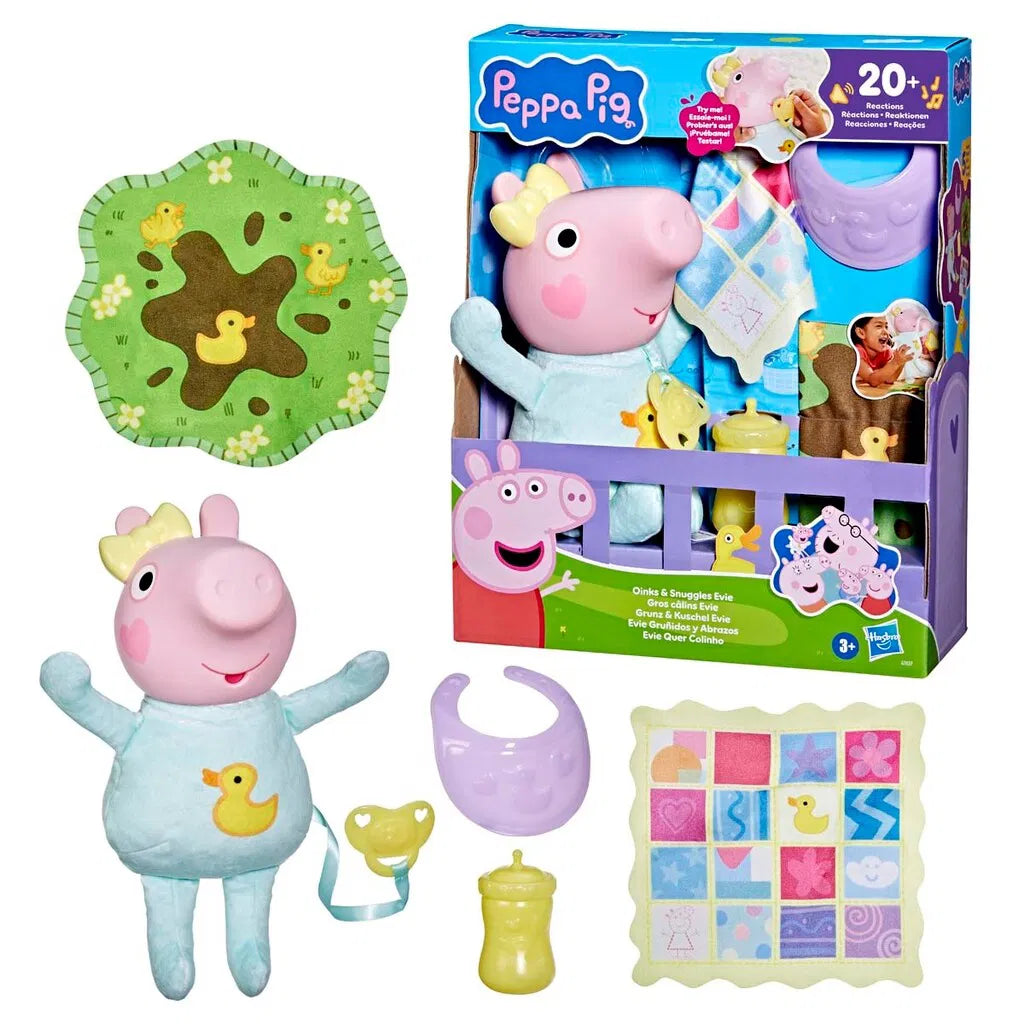 Peppa Pig Oinks & Snuggles Interactive Evie 28 cm fra Gurli gris.