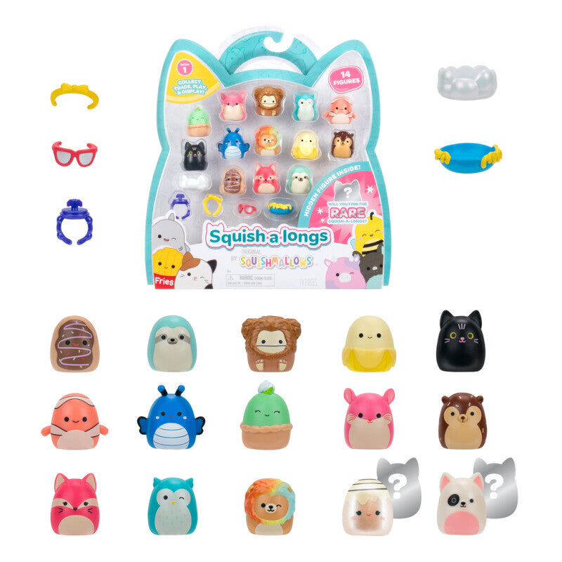 Squish-a-longs (2,5cm 14-pak) fra Squishmallow