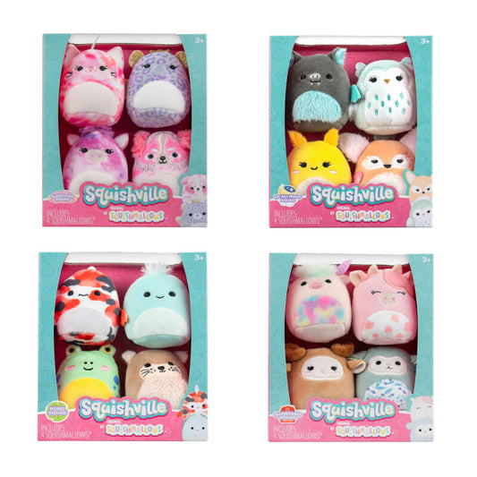 Squishville 4-pak Forår 2024 fra Squishmallow
