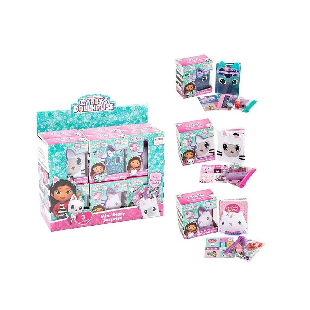 Gabbys Dollhouse Mini Diarys sæt. 3 forskellige fra Gabby Dollhouse
