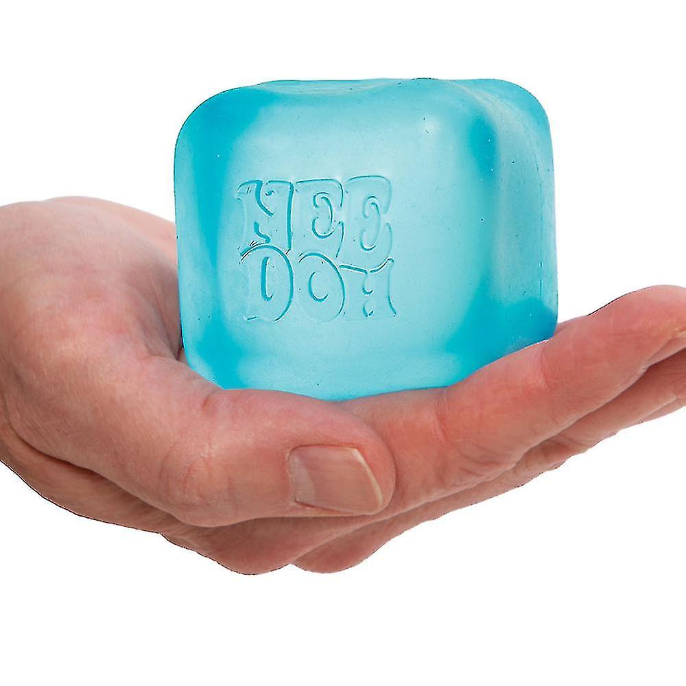 Blå NeeDoh Nice Cube squishy og fidget terning