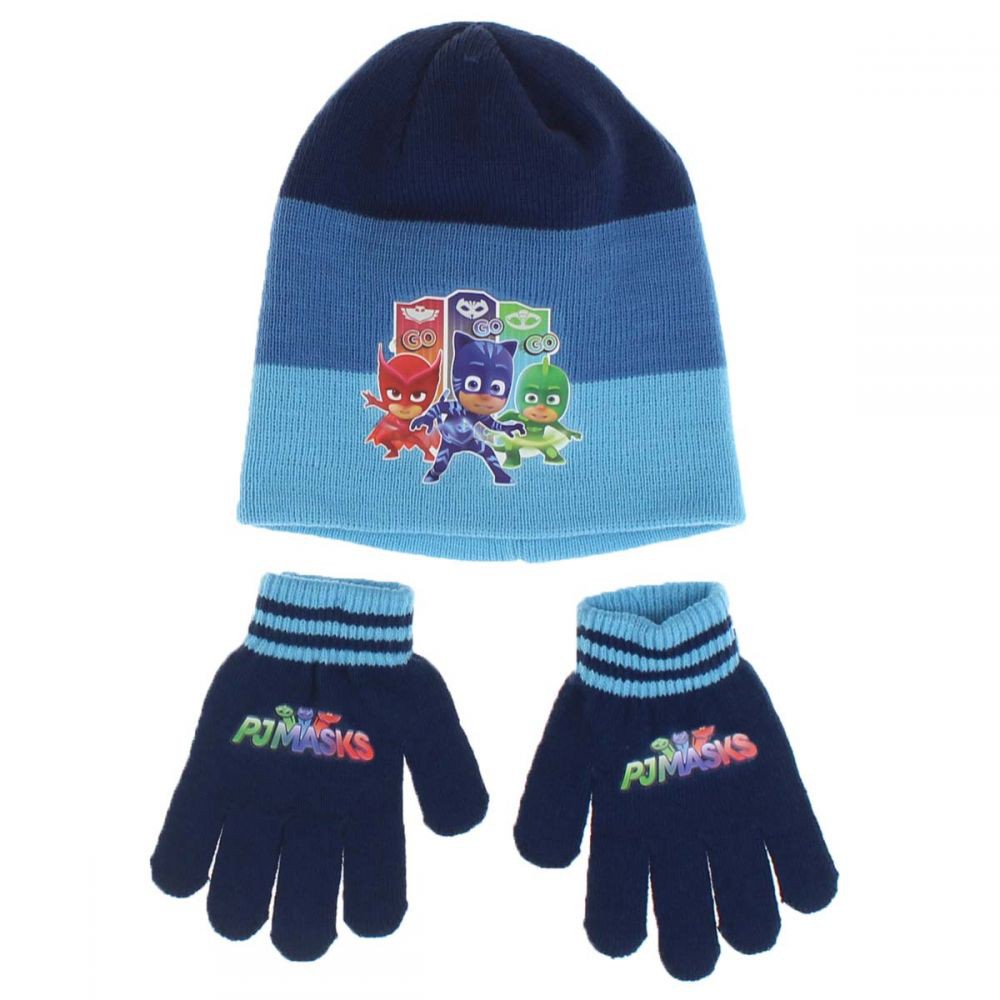 Pj Masks Hue og vanter i strik