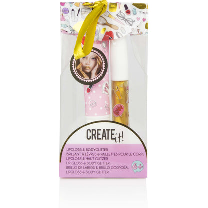 Create it, Lip gloss og body glitter.