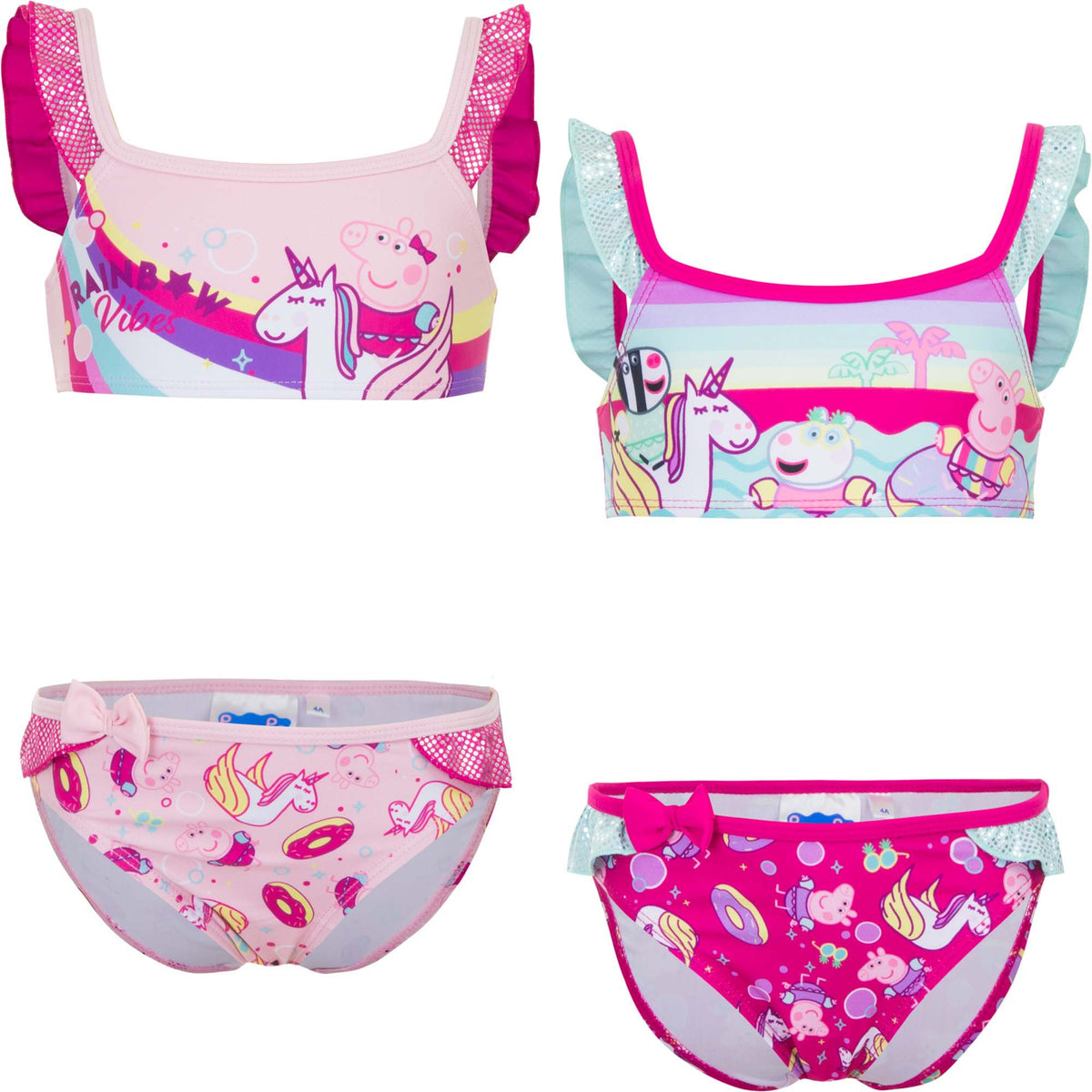 Gurli gris Bikini med regnbue og unicorn motiv fra Gurli gris.