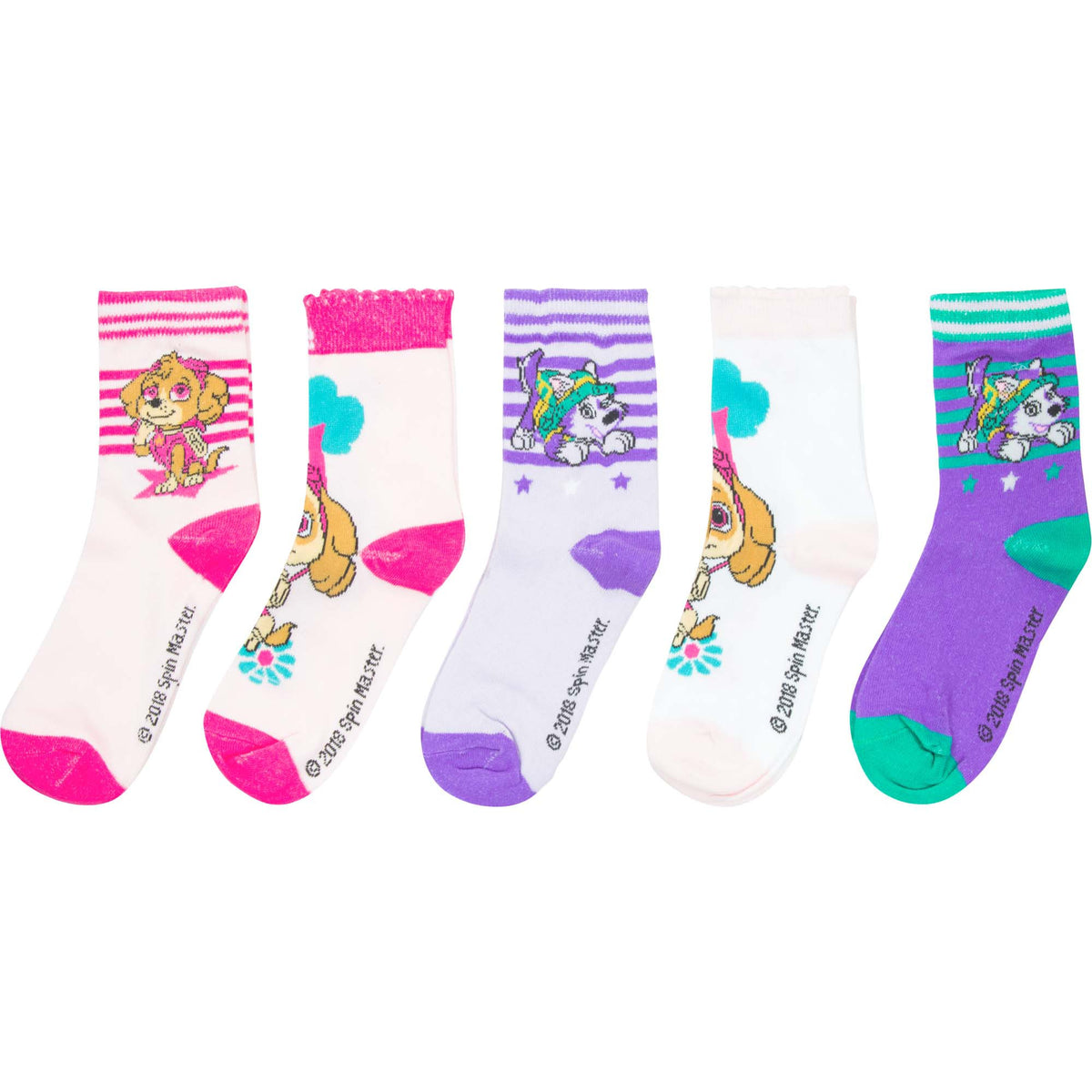 Skye og Everest 5 pk med strømper fra Paw Patrol